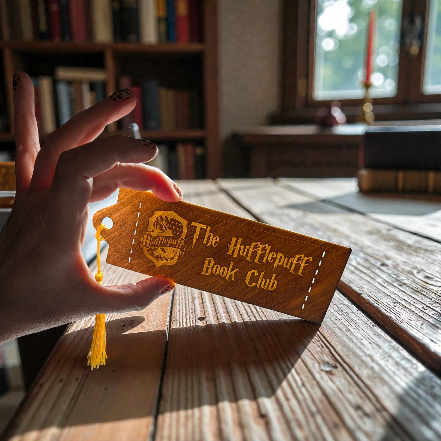 Harry Potter Wooden Bookmark with Tassel | Custom Reader
