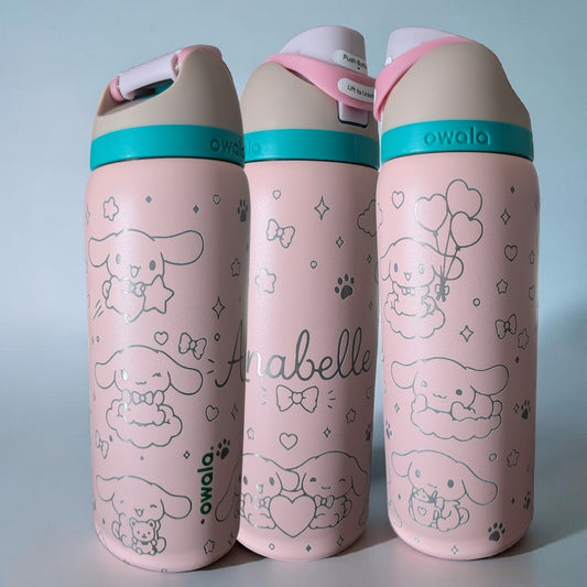 Personalized Cinnamoroll Engraved Owala Tumbler | Custom Name Sanrio Water Bottle | Laser Engraved Gift