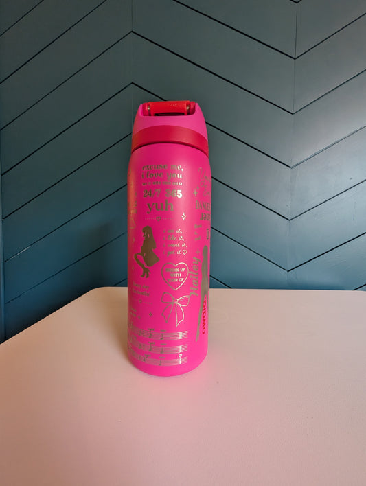 Personalized Ariana Grande Engraved Owala 32 oz FreeSip Tumbler | Custom Laser Engraved Water Bottle | Fan Gift | Name Personalized