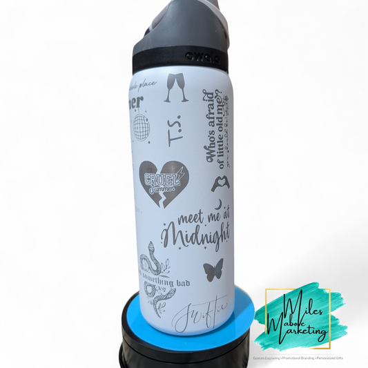 Taylor Swift Inspired Engraved Owala - 32oz Custom Eras Gift