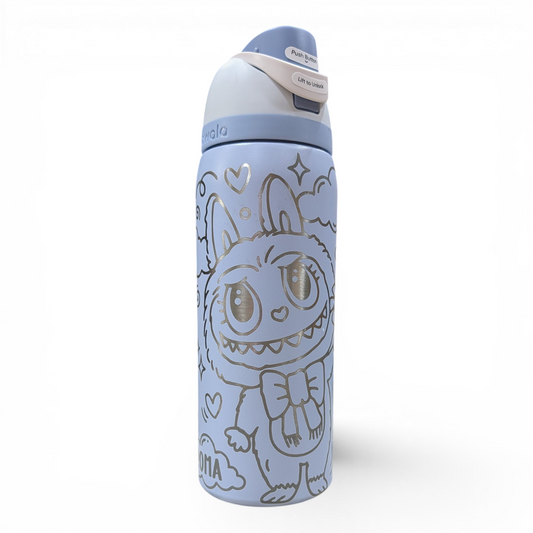 Custom engraved Labubu-inspired Owala 32oz FreeSip Bottle