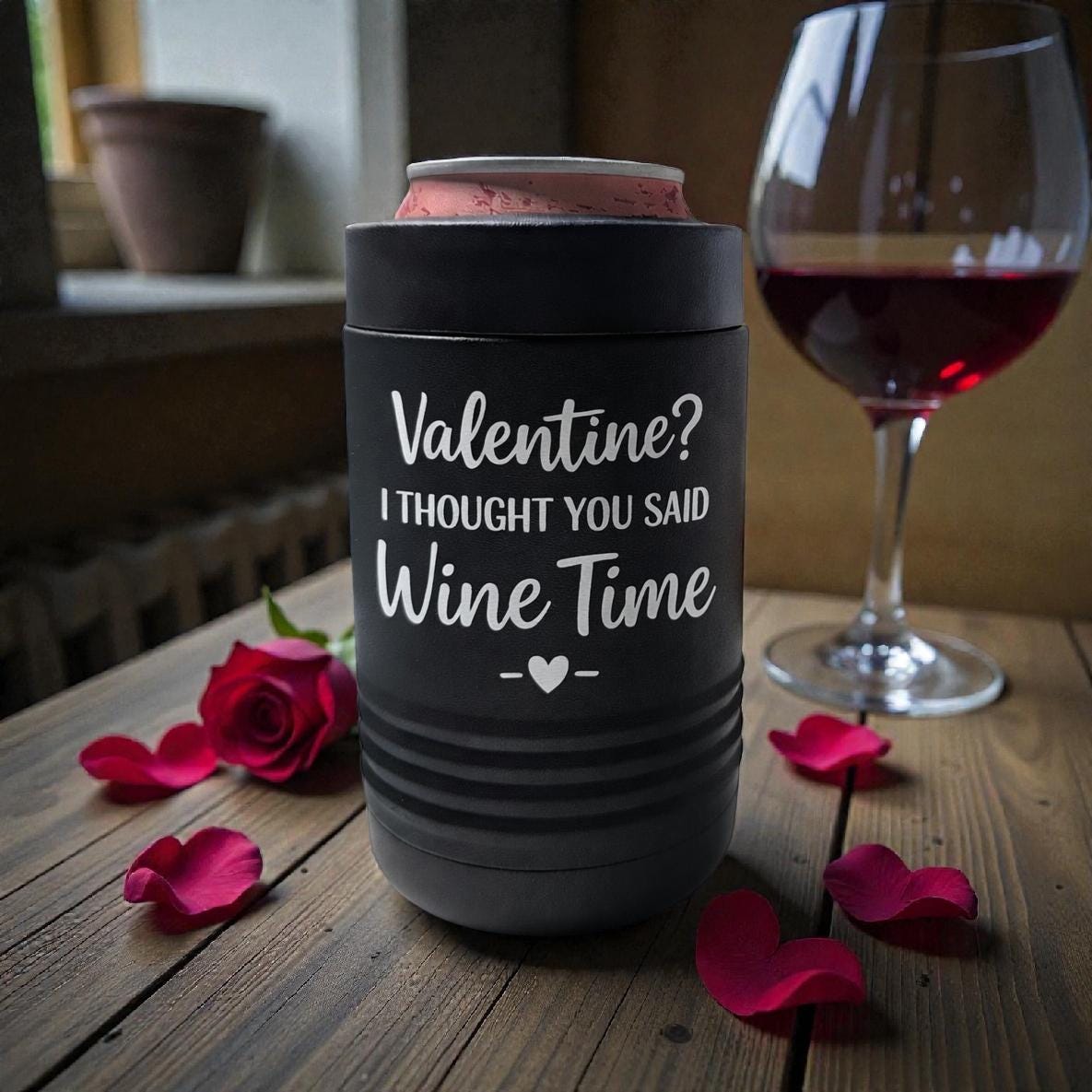 Personalized Valentine's Stainless Steel Cozie - Custom Gift
