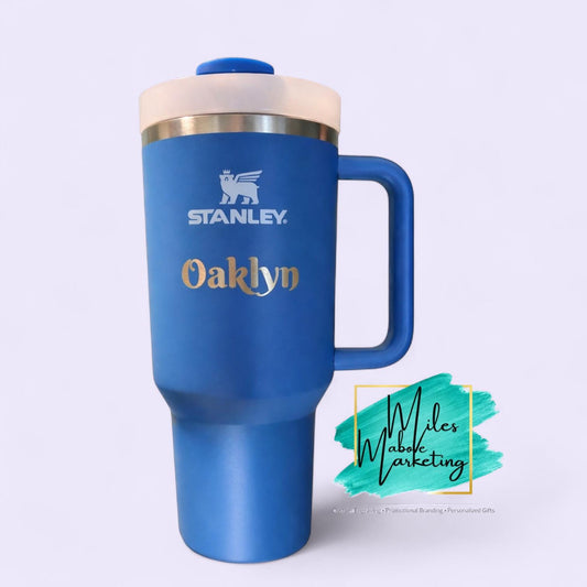 A Personalized Stanley Flowstate Quencher H2.0 40oz  Tumbler