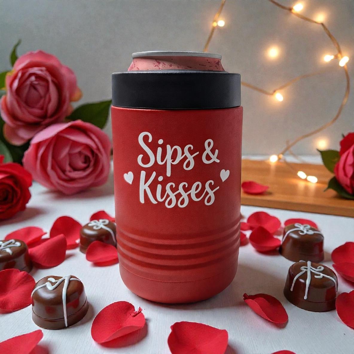 Personalized Valentine's Stainless Steel Cozie - Custom Gift