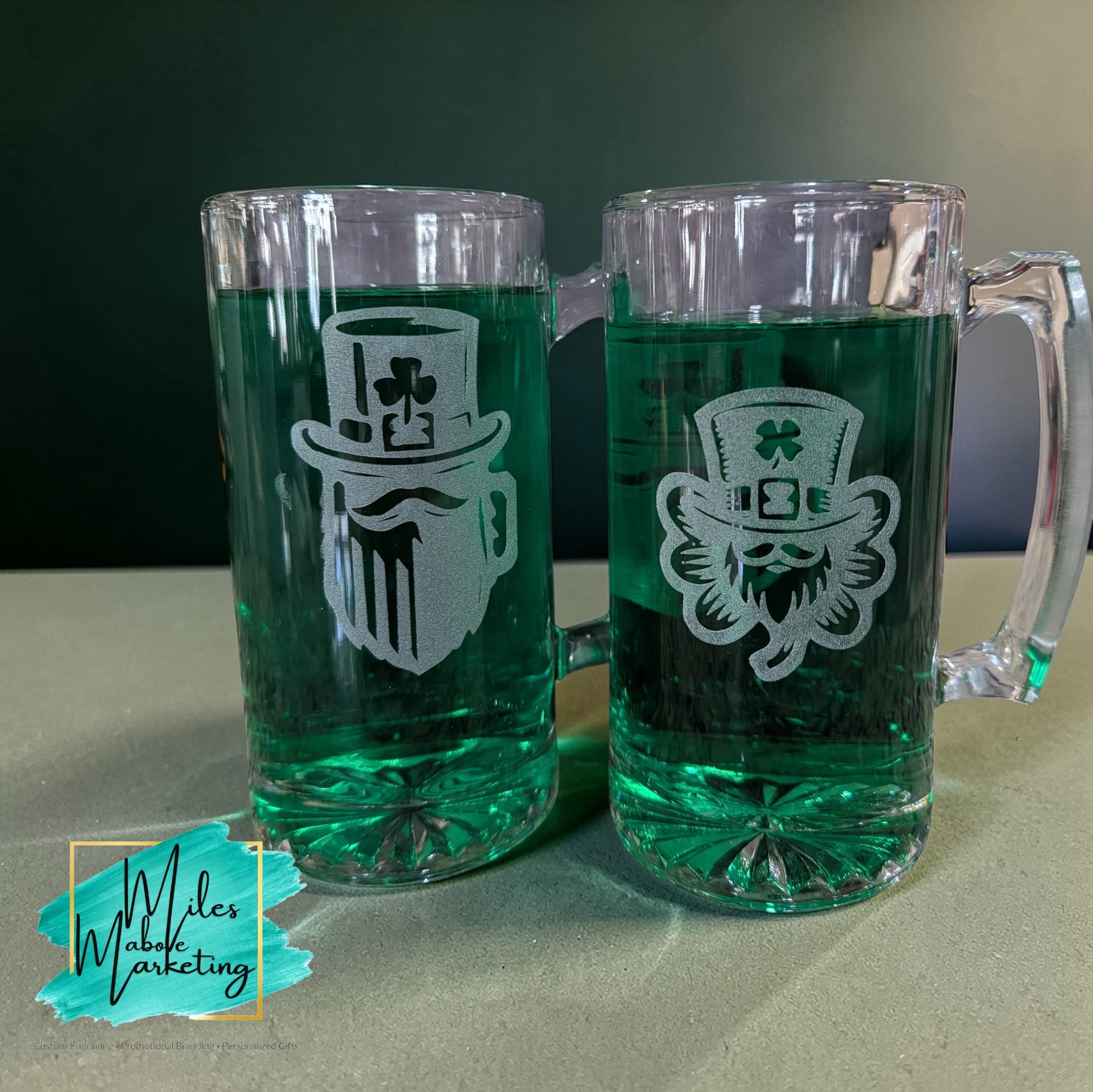 Engraved St. Patrick’s Day Beer Mug | 32oz Shamrock Stein