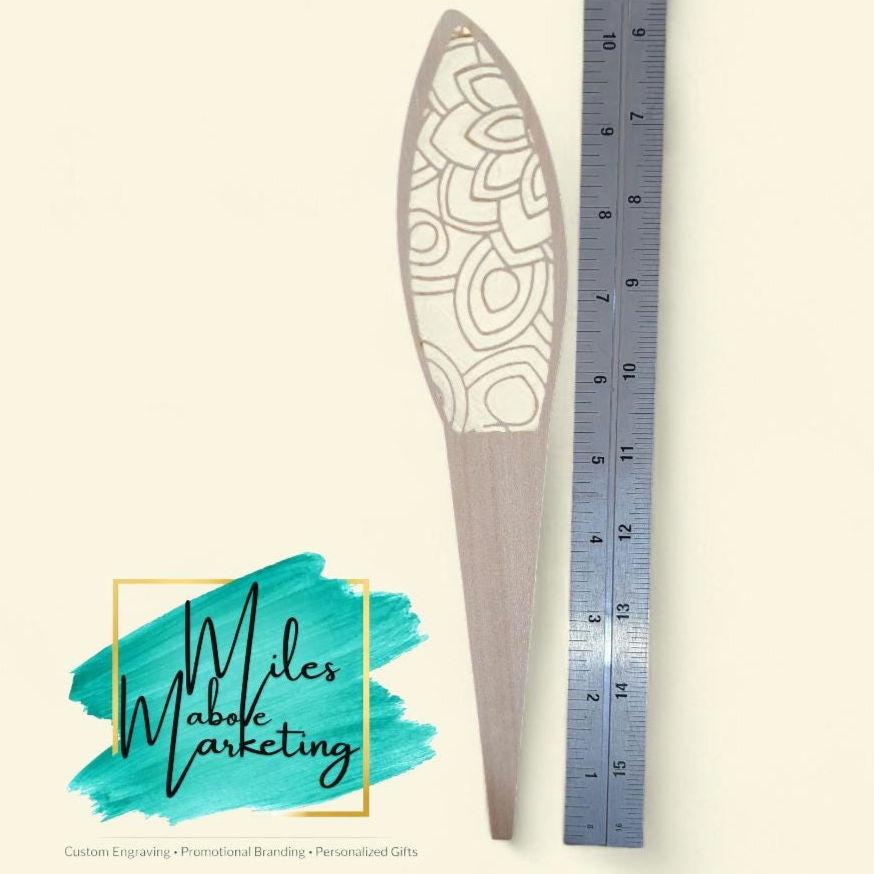 Mandala Wood Bunny Ear Vase Topper | Easter Floral Insert
