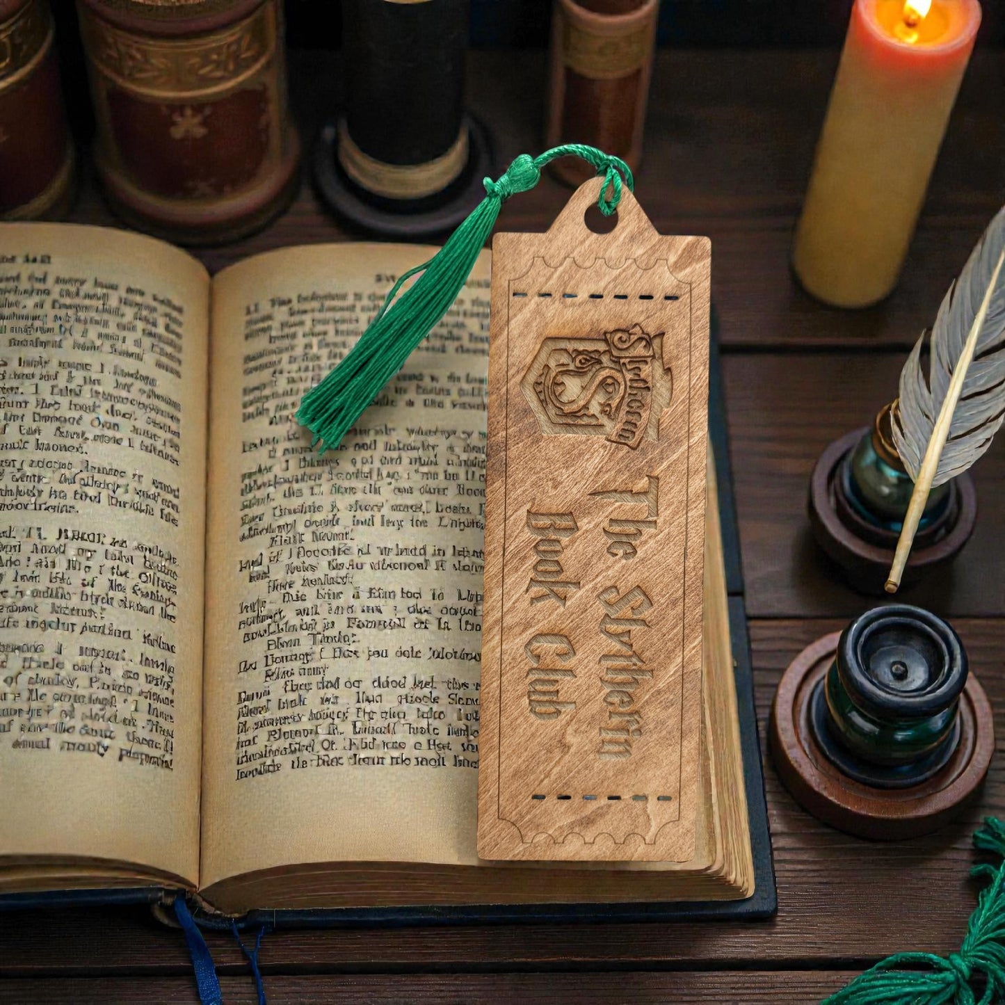 Harry Potter Wooden Bookmark with Tassel | Custom Reader 