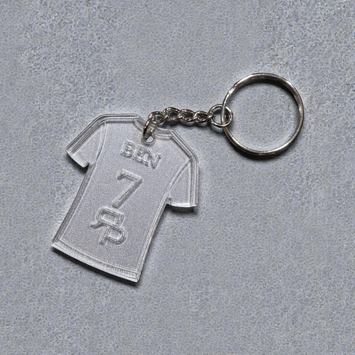 Personalized Acrylic Jersey Keychain - Custom Name & Number