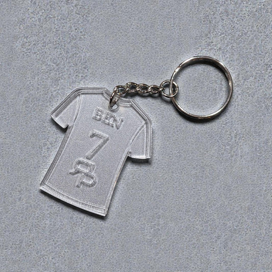 Personalized Acrylic Jersey Keychain - Custom Name & Number