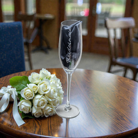 Personalized Bridal Party Champagne Flute - Custom Bridesmaid Gift