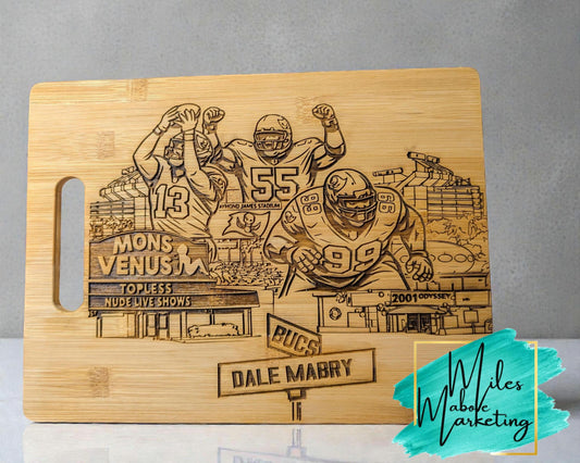 Personalized Sports Fan Cutting Board - Custom Team Gift