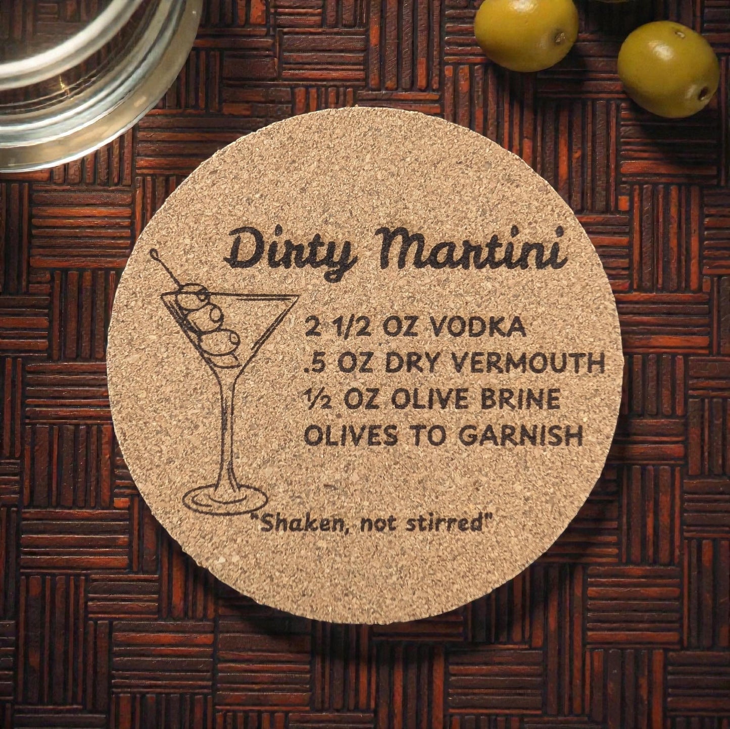 Cocktail Recipe Drink Coaster - Fun & Functional Barware