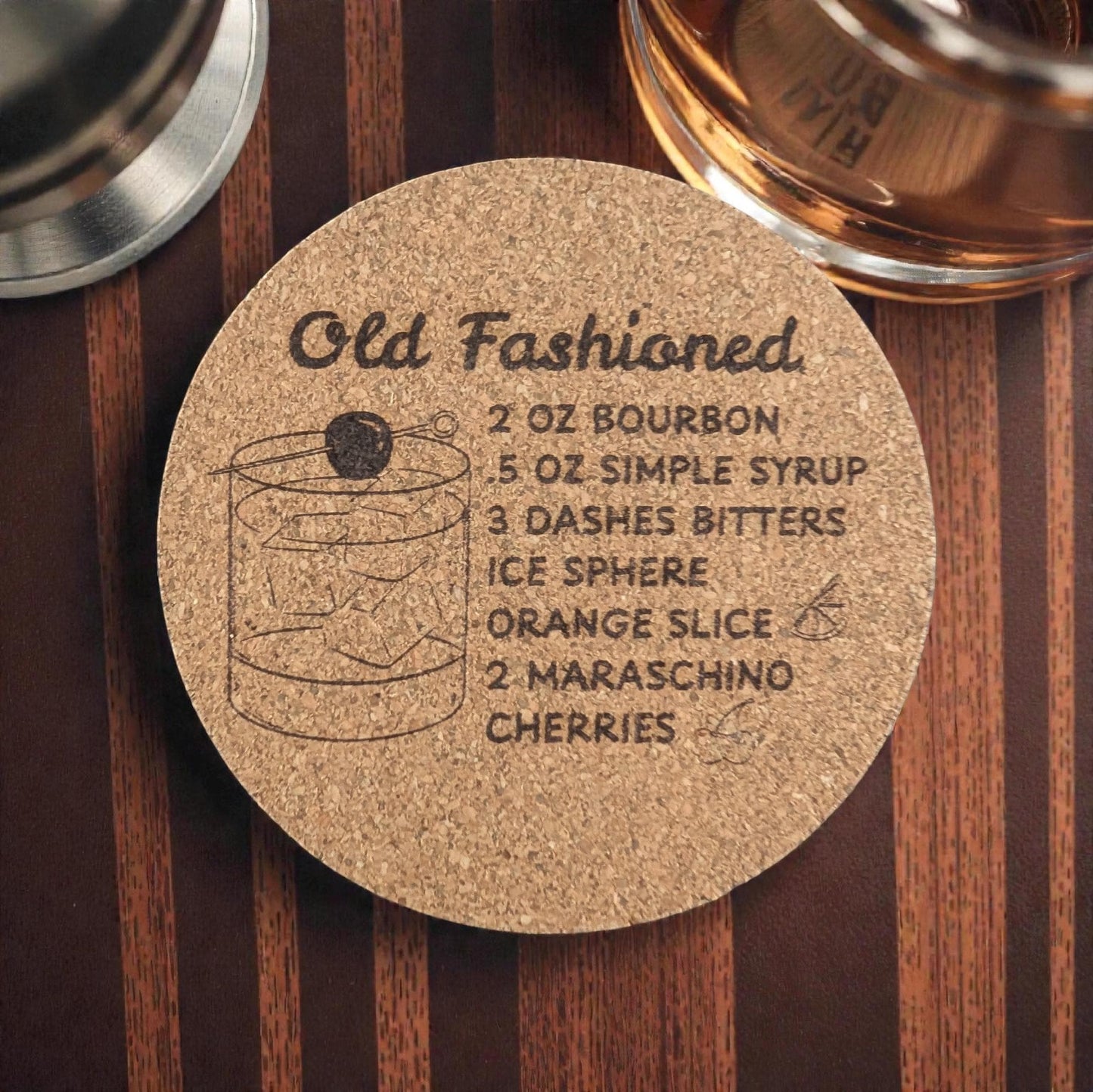 Cocktail Recipe Drink Coaster - Fun & Functional Barware