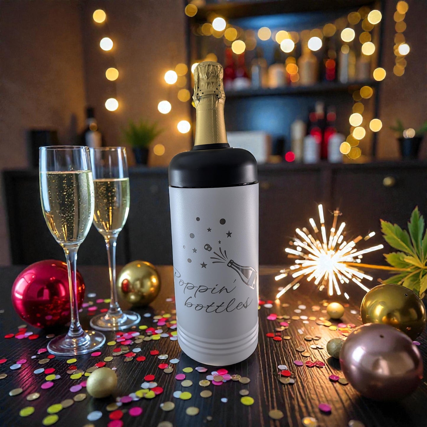 Engraved Wine Chiller - Custom Champagne Bottle Chiller Gift