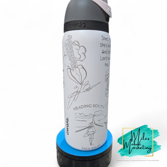 Zach Bryan Inspired Engraved Owala - 32oz Custom Lyrics Gift