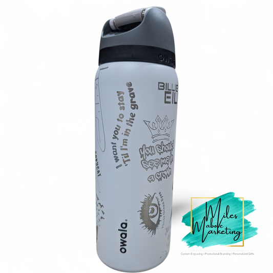 Billie Eilish Inspired Engraved Owala - 32oz Fan Gift