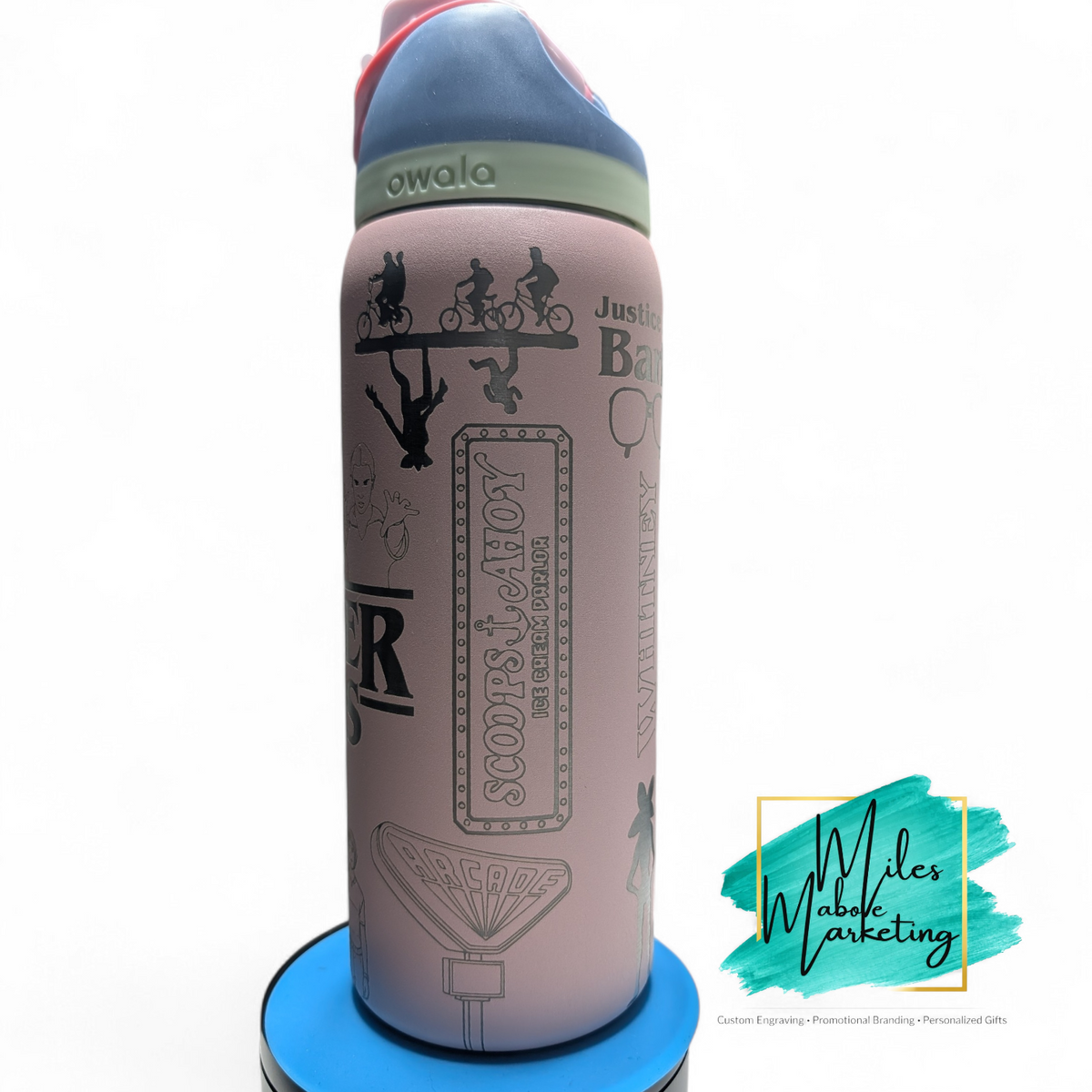 Stranger Things Inspired Engraved 32 oz Owala - Fan Gift