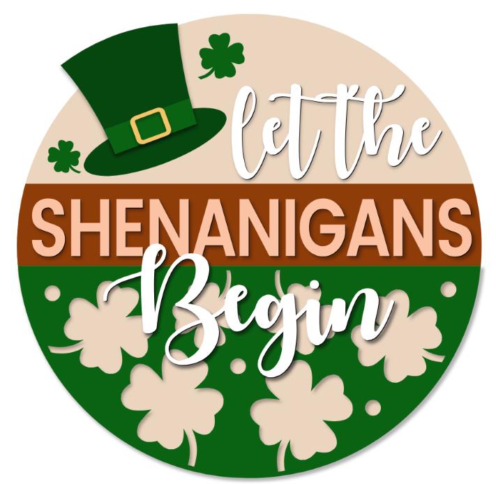 Layered Wood Shamrock Door Hanger | St. Patrick’s Day Sign