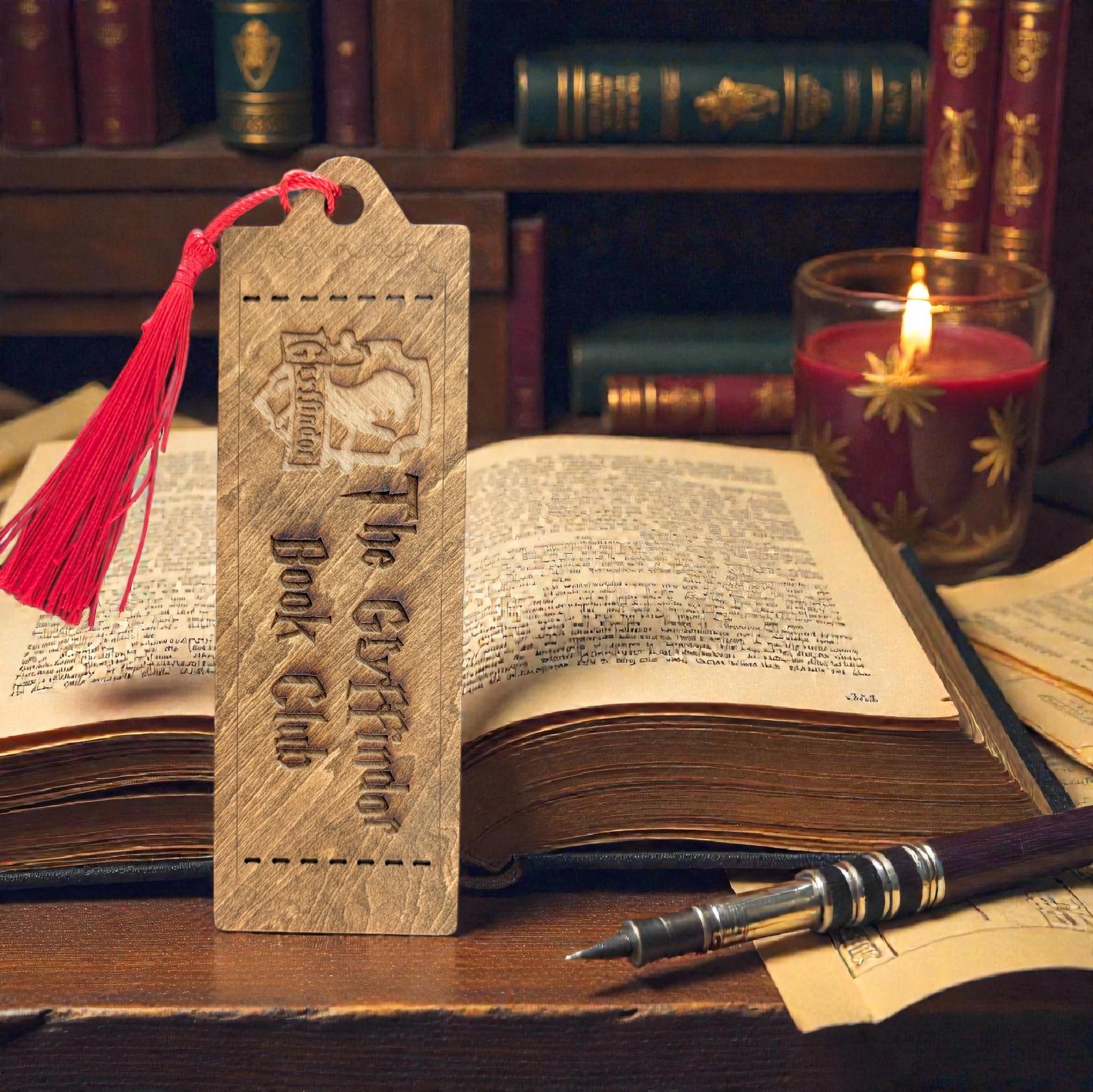Harry Potter Wooden Bookmark with Tassel | Custom Reader 