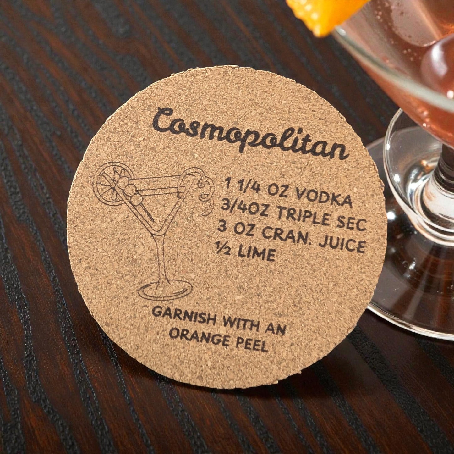 Cocktail Recipe Drink Coaster - Fun & Functional Barware