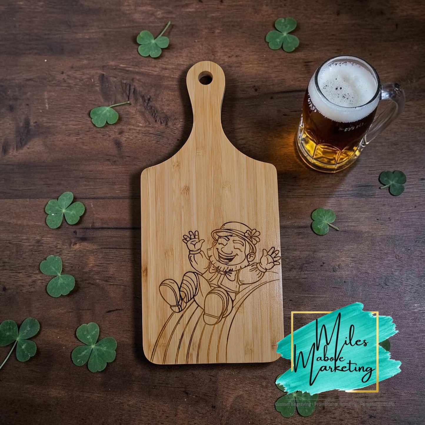 Engraved Bamboo St. Patrick’s Day Cutting Board | Festive Decor