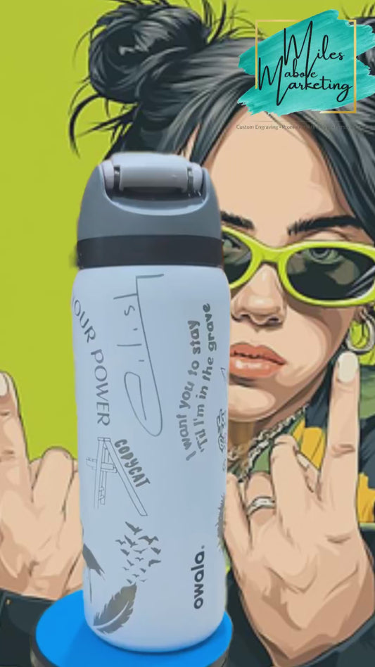 Billie Eilish Inspired Engraved Owala - 32oz Fan Gift