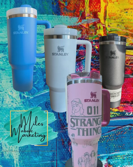 Stranger Things 40oz Engraved Stanley Tumbler - Custom Fan Gift