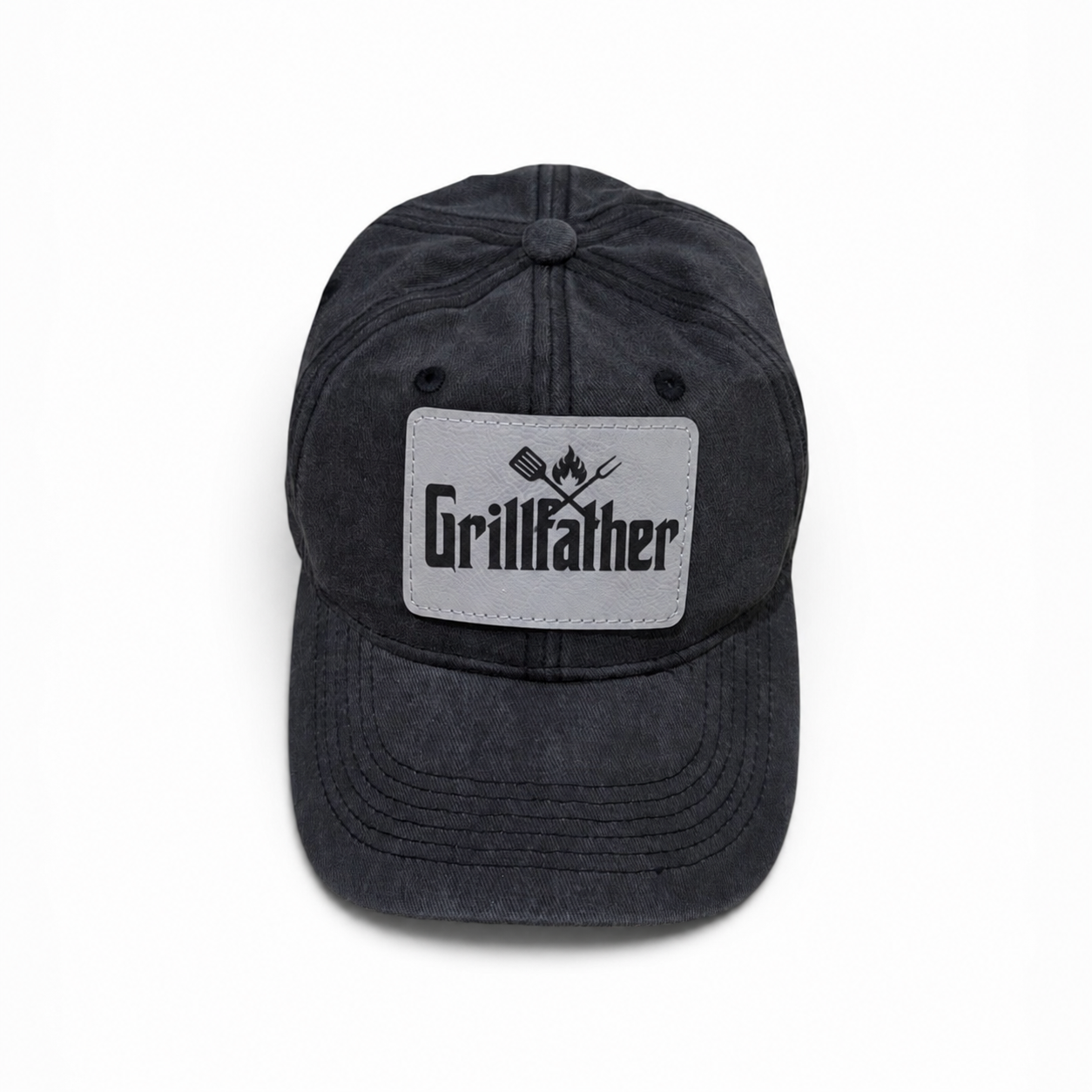 Personalized Leather Patch Hat| Custom Engraved Hat | Father’s Day