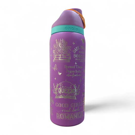 Engraved book lover 32oz Owala - Romance & Smut Reader Gift