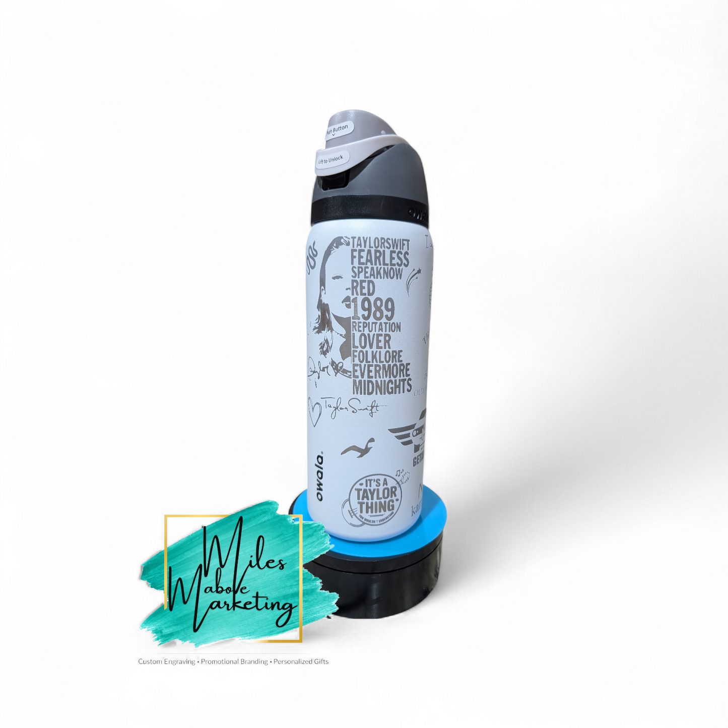 Taylor Swift Inspired Engraved Owala - 32oz Custom Eras Gift