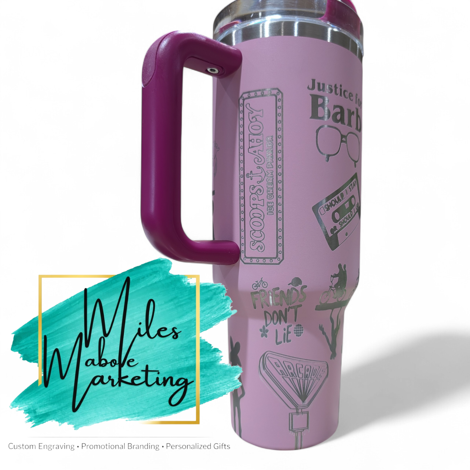 Stranger Things 40oz Engraved Stanley Tumbler - Custom Fan Gift