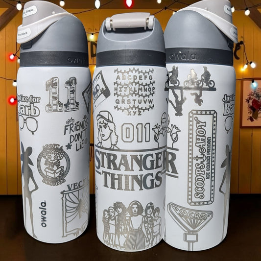 Stranger Things Inspired Engraved 32 oz Owala - Fan Gift