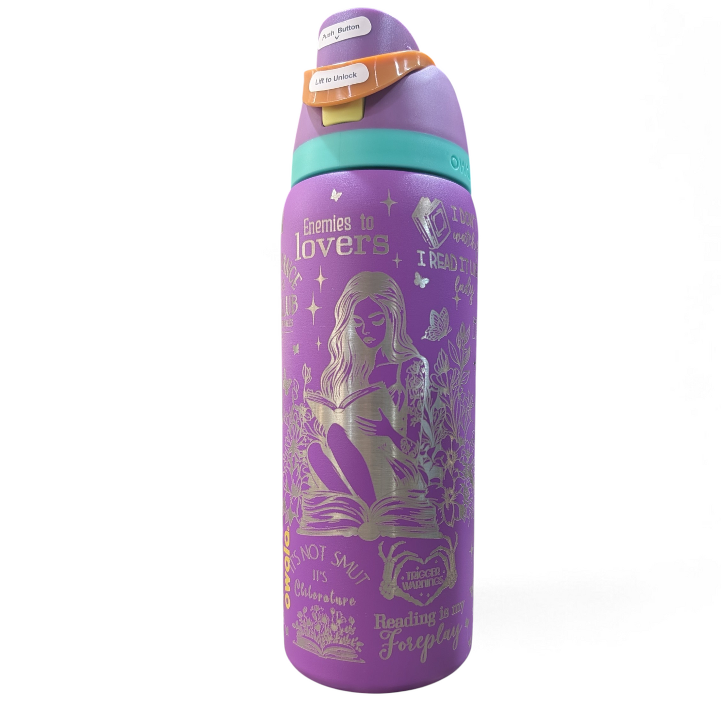 Engraved book lover 32oz Owala - Romance & Smut Reader Gift
