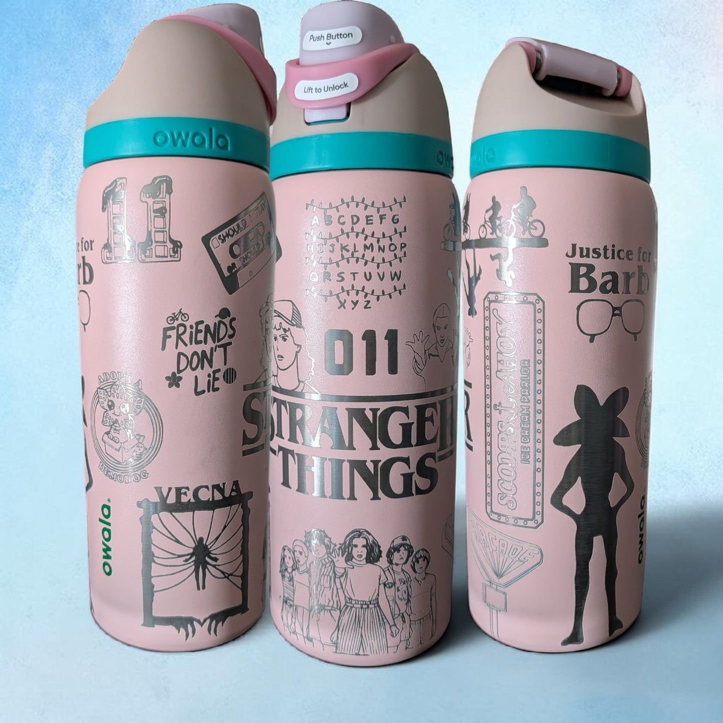 Stranger Things Inspired Engraved 32 oz Owala - Fan Gift