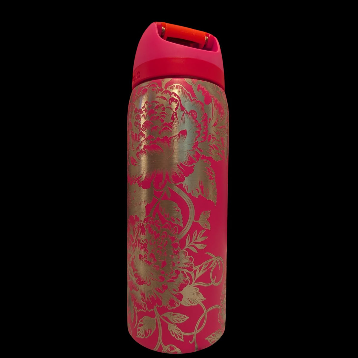 Personalized Floral Skull Owala Water Bottle | Engraved Flower & Skull Design | Custom Name Tumbler