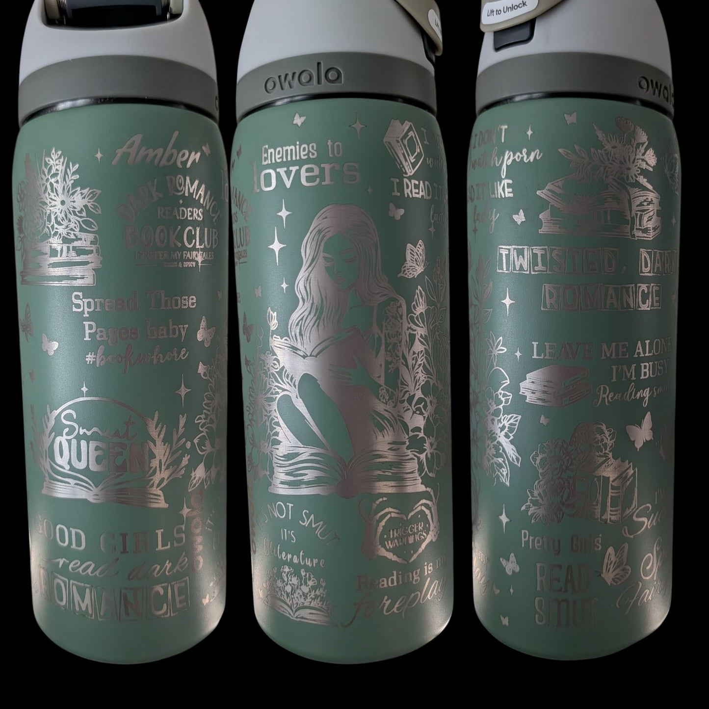 Engraved book lover 32oz Owala - Romance & Smut Reader Gift
